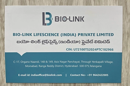BioLink Formally Announces Its India Office Now Is Fully Functional And Operational